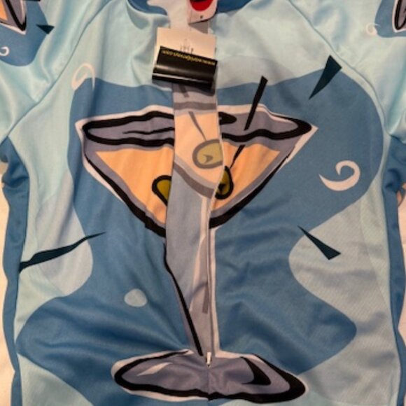NEW BLUE MARTINI TIME WOMEN'S CYCLING JERSEY BY WORLD JERSEYS (SIZE MEDIUM) HTF - Picture 4 of 7